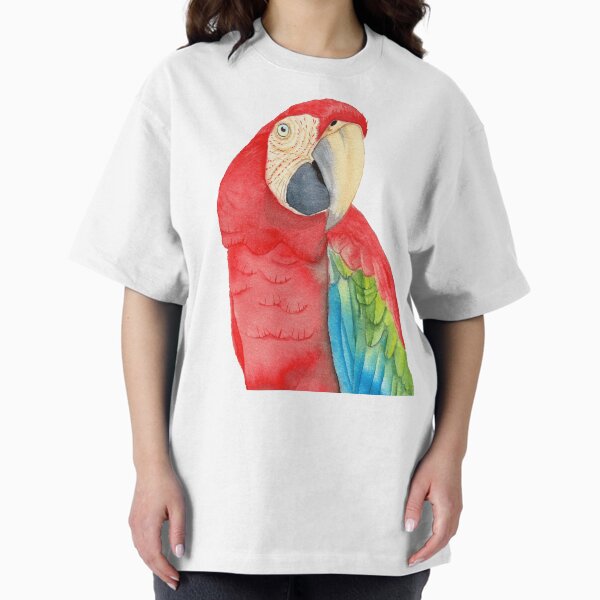 Item preview, Scarlet macaw ara macao red parrot watercolor designed and sold by Perroquets numériques.