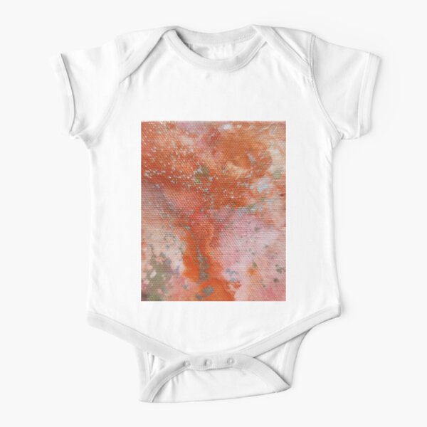 gold and orange Short Sleeve Baby One-Piece