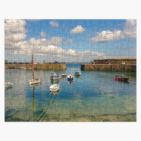 "Harbour Scene, Mousehole, Cornwall, England" Jigsaw Puzzle by