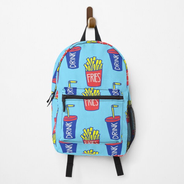 Item preview, Fast Food Fries and Drink (blue background) designed and sold by Design Minds Boutique.