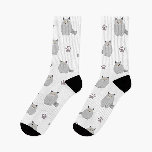 Item preview, British Shorthair Cat and Paw Print designed and sold by lulululupaint.