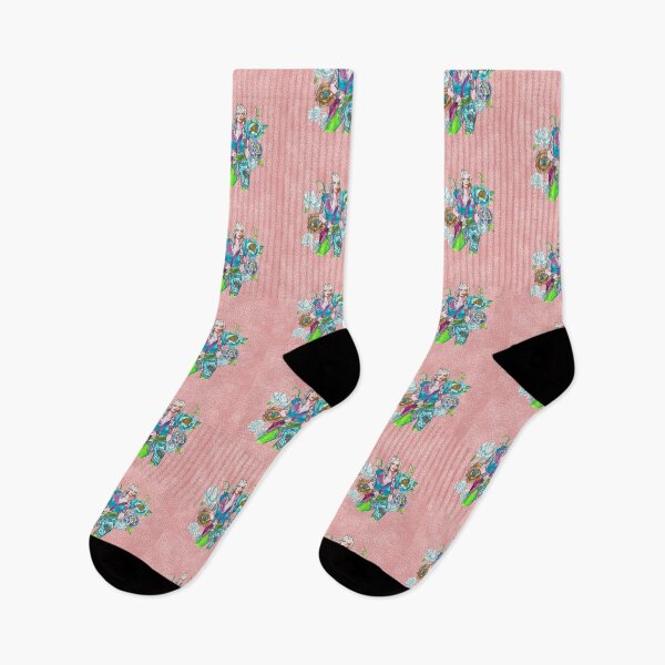 Item preview, Fashion Illustration with Flowers - Floral Leggings - Bright Colours. designed and sold by FanitsaArt.