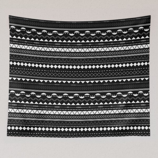 Item preview, black and white aztec pattern  designed and sold by hajar1405.