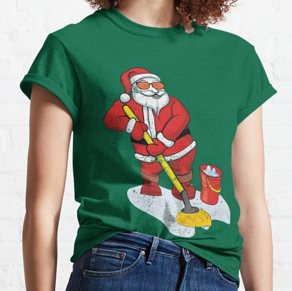 Santa Brought a Mop and Bucket Vintage Classic T-Shirt