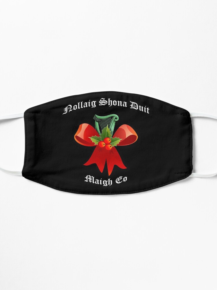 Alternate view of Irish Christmas Mayo, Ireland - Nollaig Shona Duit Mask