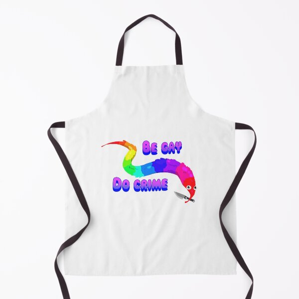 Item preview, BE GAY DO CRIME Worm on a string sticker / Worm on a string rainbow with knife designed and sold by wewo ewo.