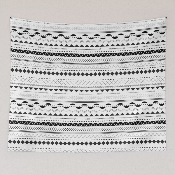Item preview, white and black aztec pattern  designed and sold by hajar1405.