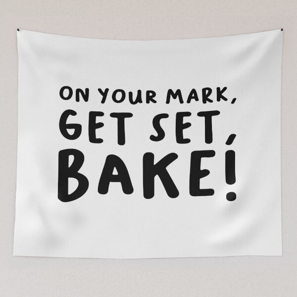 Item preview, Great British Bake Off - On your mark, get set, bake! Illustration designed and sold by TheBritishShop.