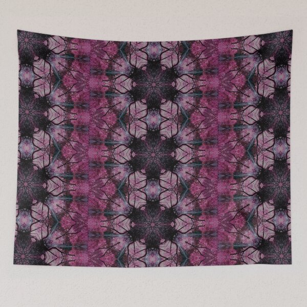 Item preview, Stunning Pink and Black Textile Pattern With Black Tree Branches designed and sold by Zen  Goat.
