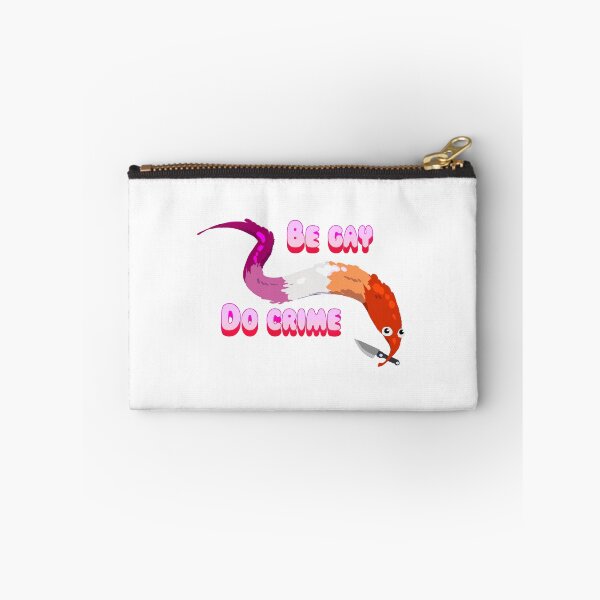 Item preview,  BE GAY DO CRIME Worm on a string sticker / Worm on a string lesbian with knife designed and sold by wewo ewo.