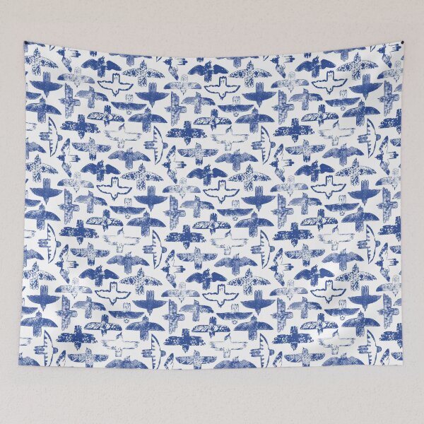 Item preview, Seagulls blue  designed and sold by Ksenia Chromis.