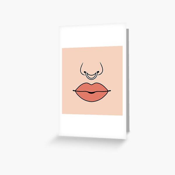 I Have A Nose Ring Design Greeting Card