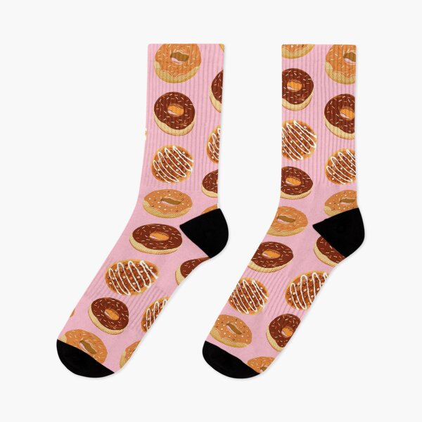 Item preview, Pumpkin spice doughnuts, chocolate and caramel doughnuts on pink designed and sold by MagentaRose.