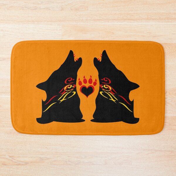 Item preview, Howling Twin Wolves with Bloody CanineTeeth designed and sold by Fantabulous.