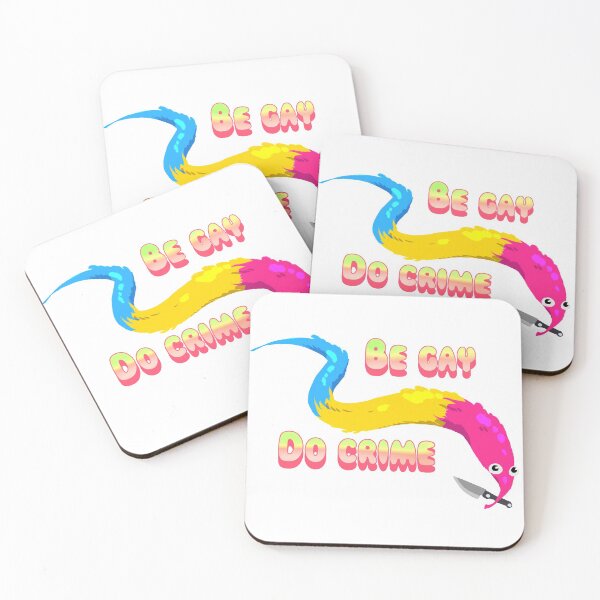 Item preview,  BE GAY DO CRIME Worm on a string sticker / Worm on a string pansexual with knife designed and sold by wewo ewo.