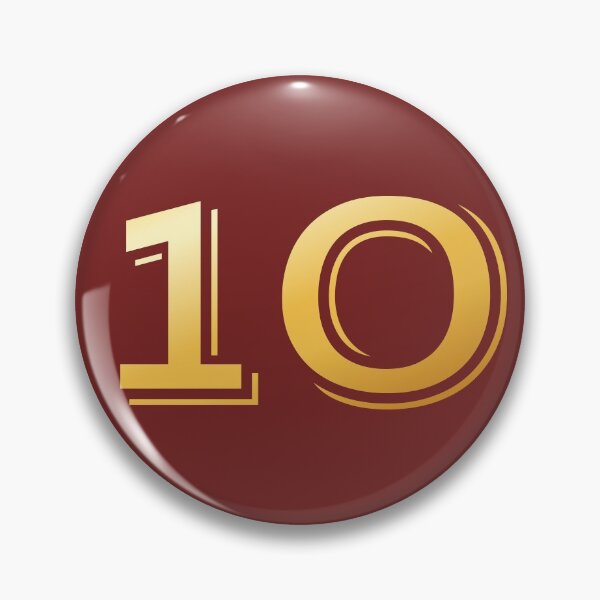 Item preview, Gold Monogram No Number 10 Ten on Fire Brick Red designed and sold by BleuSky.