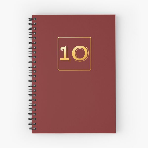 Item preview, Gold Monogram No Number 10 Ten on Fire Brick Red designed and sold by BleuSky.