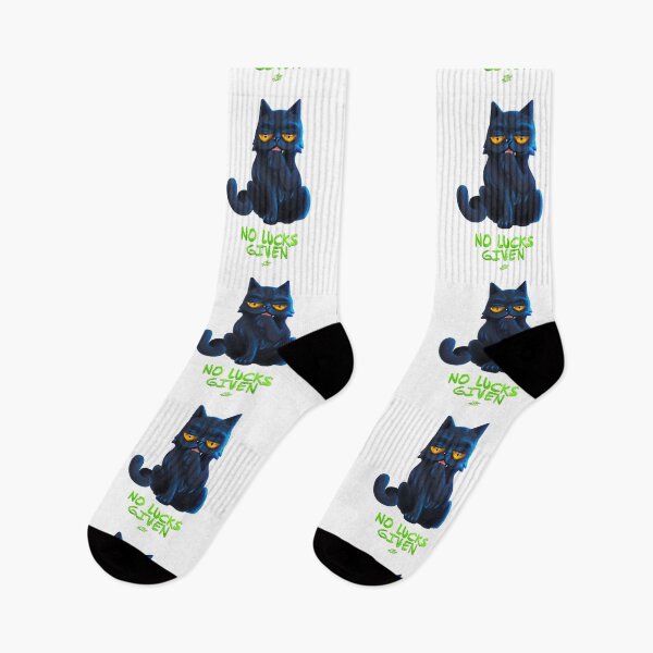 Item preview, Black Cat "No Lucks Given" designed and sold by TheActionPixel.