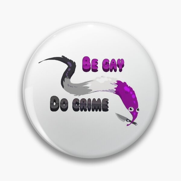 Item preview, BE GAY DO CRIME Worm on a string sticker / Worm on a string asexual with knife designed and sold by wewo ewo.