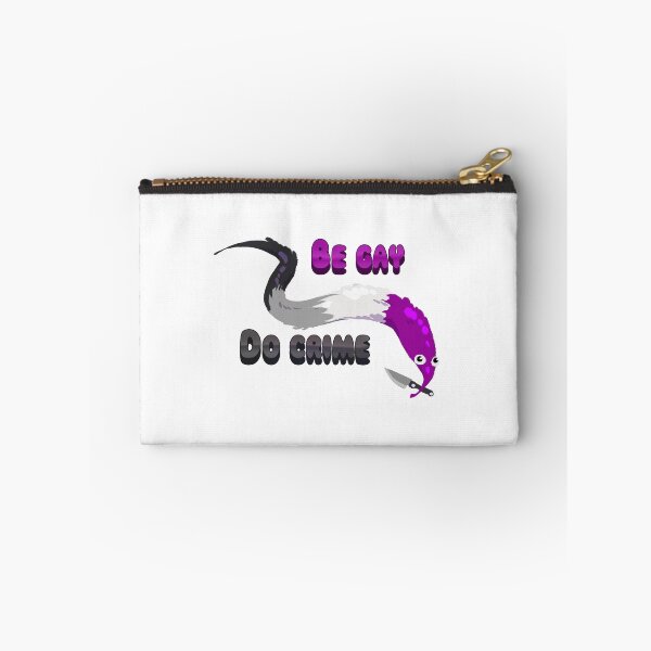 Item preview, BE GAY DO CRIME Worm on a string sticker / Worm on a string asexual with knife designed and sold by wewo ewo.