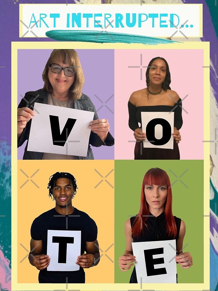 Abstract & Graphic Design- "Art Interrupted: VOTE!"- digital print by Matlgirl