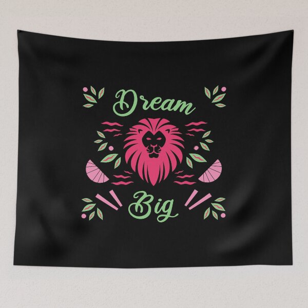 Item preview, Dream Big Pink Lion Chill designed and sold by Michael Schmidt.