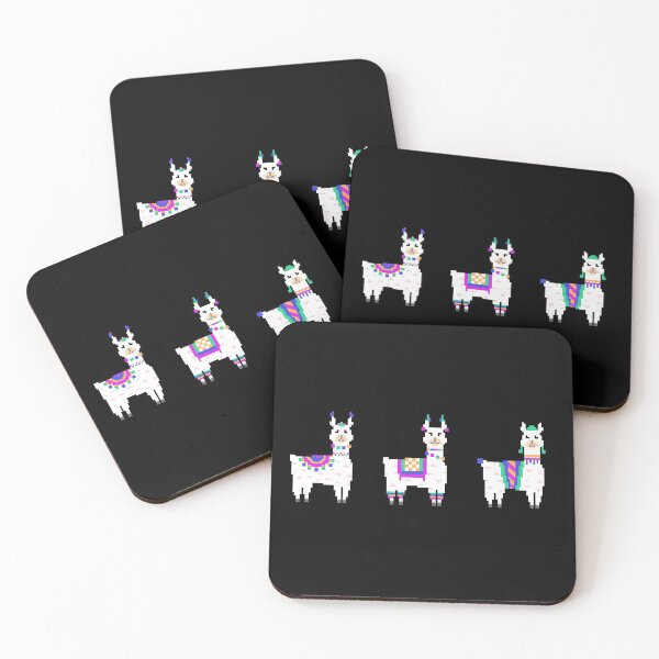 Item preview, Colorful Pixel-Art Llamas on Parade Happy Retro designed and sold by yisela.