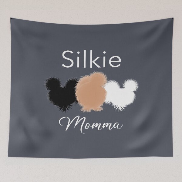 Item preview, Silkie Momma, Black White and Buff Silkie Chickens designed and sold by Cute Designs Shop.