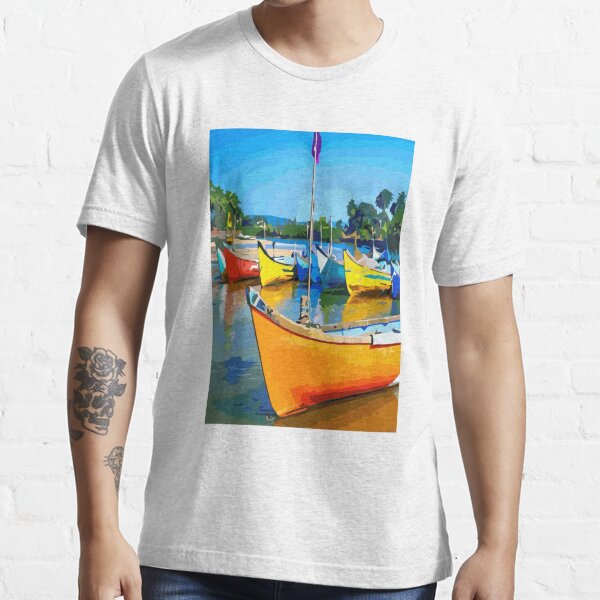 "Colorful Wooden Boats" Tshirt for Sale by zoe316 Redbubble boat tshirts boats tshirts