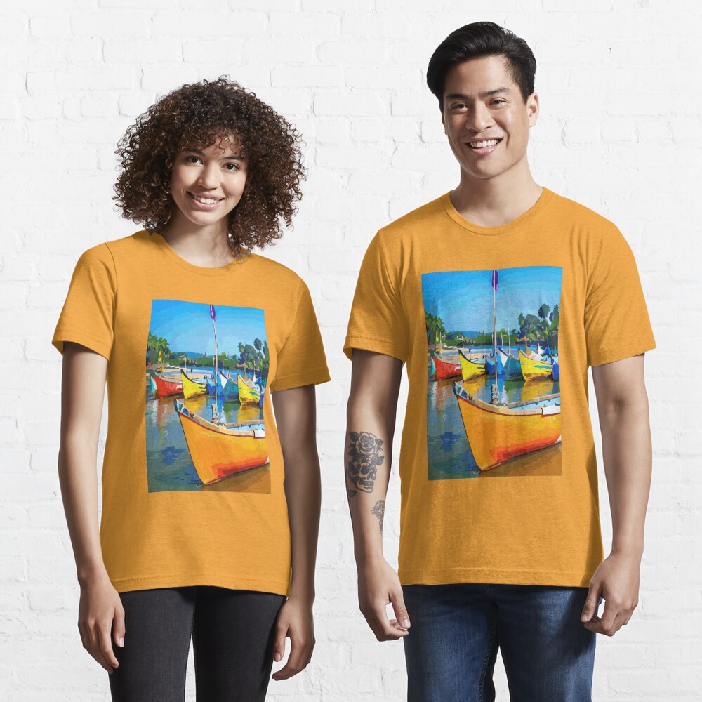 "Colorful Wooden Boats" Tshirt by zoe316 Redbubble