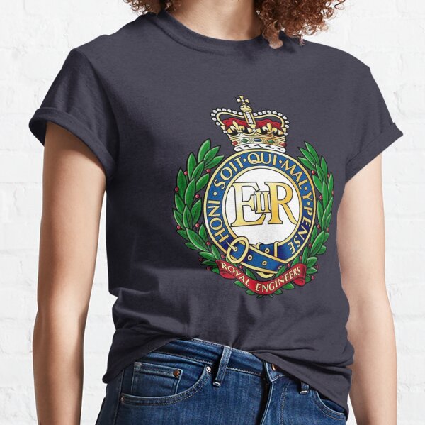 Königliche Ingenieure. Abzeichen. Auf Marine. Classic T-Shirt