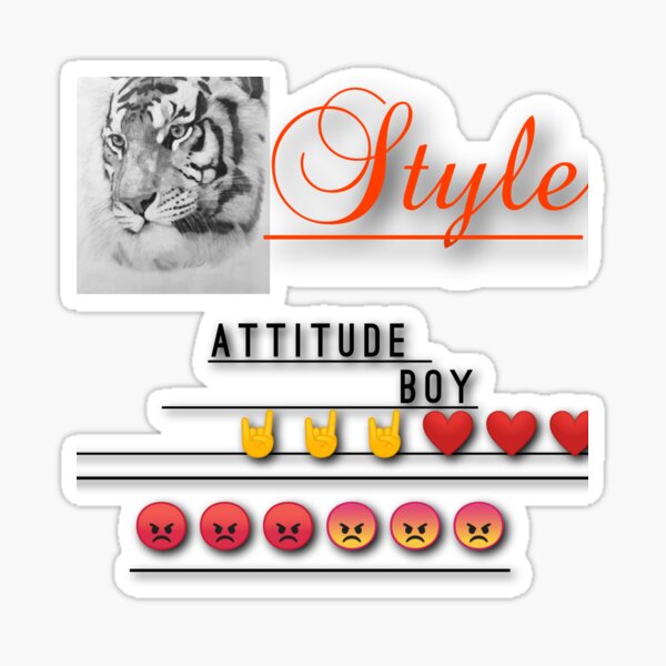 "Attitude boy" Sticker for Sale by Neerajking Redbubble