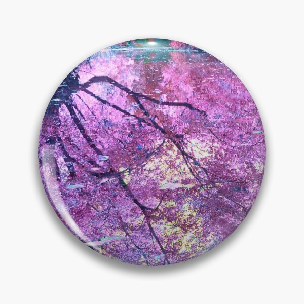Item preview, Fantasy Nature Scene with Pink and Purples flowers Reflecting in the Water designed and sold by Zen  Goat.