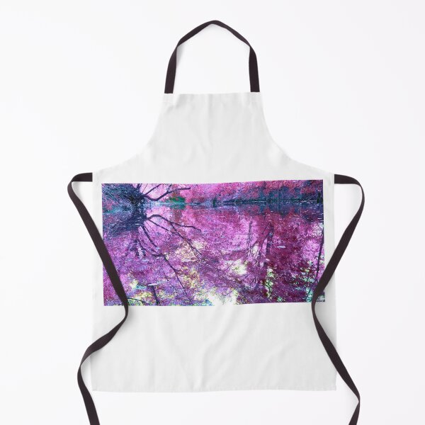 Item preview, Fantasy Nature Scene with Pink and Purples flowers Reflecting in the Water designed and sold by Zen Goat.