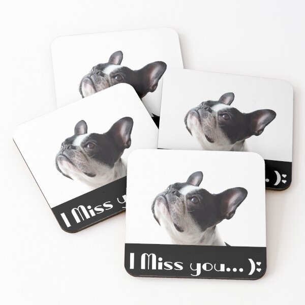 Item preview, Cute French Bulldog I Miss you... designed and sold by Fantabulous.