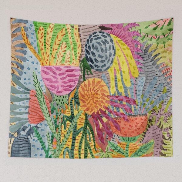 Item preview, Space flowers Watercolor designed and sold by MarinaSotiriou.