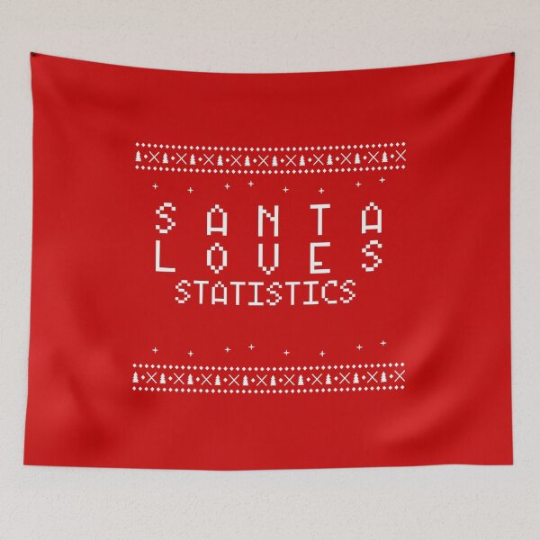 Item preview, Santa Loves Statistics - christmas gift -Statistics gift christmas designed and sold by SweetPrintLoved.