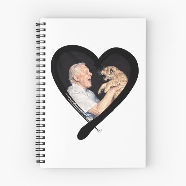 Item preview, David Attenborough - National treasure and natural historian - with cute cub in a heart designed and sold by LuckyLlamas.