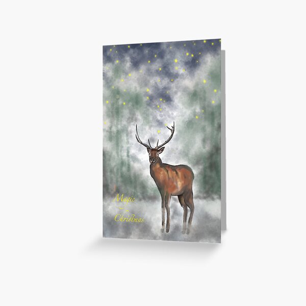 Item preview, Reindeer in Starry Forest  designed and sold by MANUMONY.