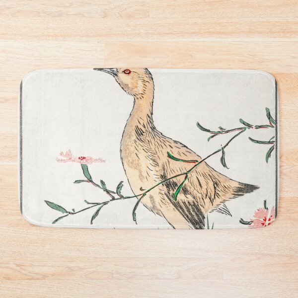 Item preview, eastern redshank and pink flower illustration 42476323705 designed and sold by Bird-Lore.