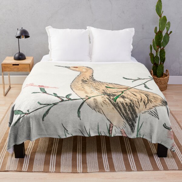 Item preview, eastern redshank and pink flower illustration 42476323705 designed and sold by Bird-Lore.