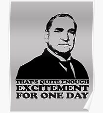 Downton Abbey Carson Excitement Tshirt Poster