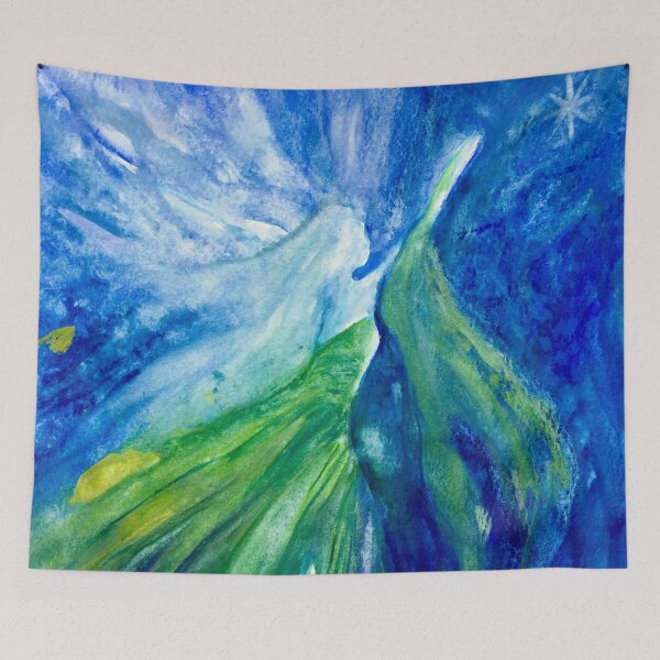 Item preview, “Always Reach for the Stars”.  Magical Impressions. Watercolours. designed and sold by Angela Haig-Harrison.