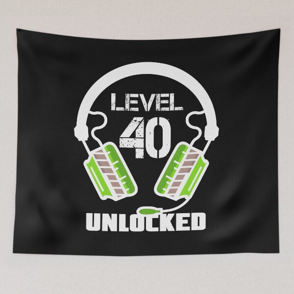 Item preview, Level 40 Unlocked Video Gamer Headset  designed and sold by Maka4.
