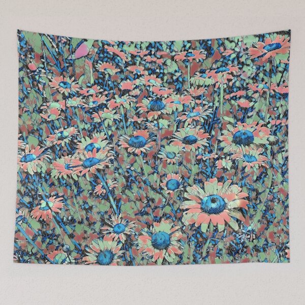 Aperçu de l'œuvre Imprimé floral Daisy Blues créée et vendue par LifeLikeDesigns.