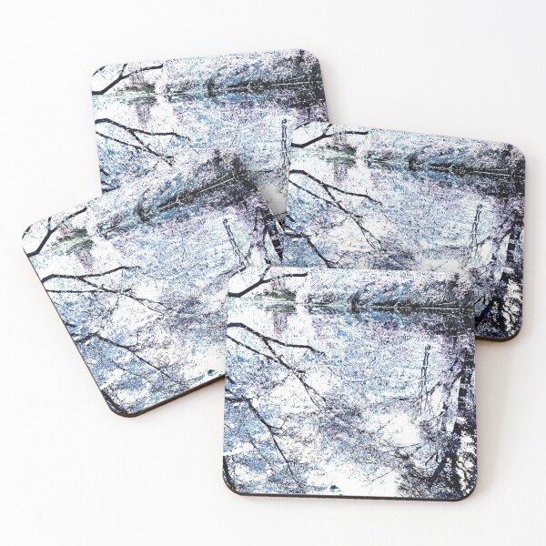 Item preview, Fantasy Nature Scene with Black Tree Reflecting in White Water designed and sold by Zen  Goat.
