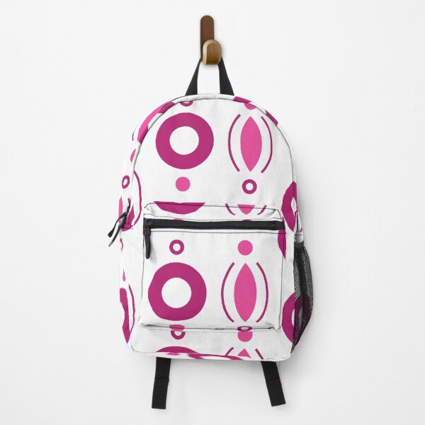 Item preview, Rings & Beads Geometric Pattern – Fuchsia designed and sold by RoguePatterns.