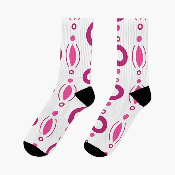 Item preview, Rings & Beads Geometric Pattern – Fuchsia designed and sold by RoguePatterns.