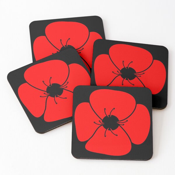 Item preview, Bold Minimalist Remembrance Day red poppy inverted inner petal detail designed and sold by Deegital18.