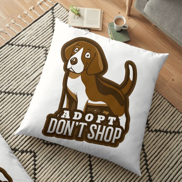Adopt Don't Shop Floor Pillow